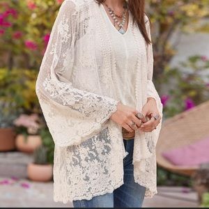 Sundance Divine Lace Kimono Ivory S